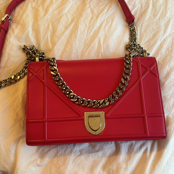 DIOR diorama in hot pink w/silver hardware - Picture 8 of 8